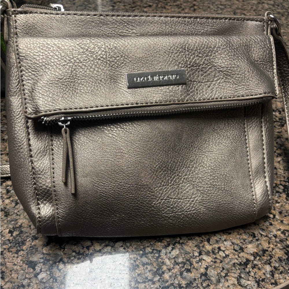 Liz Claiborne Shimmering Silver Crossbody Bag